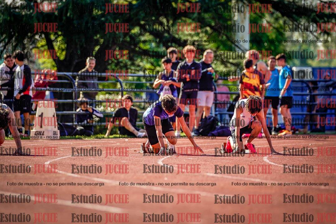 Fotos de los 100 m llanos de varones
