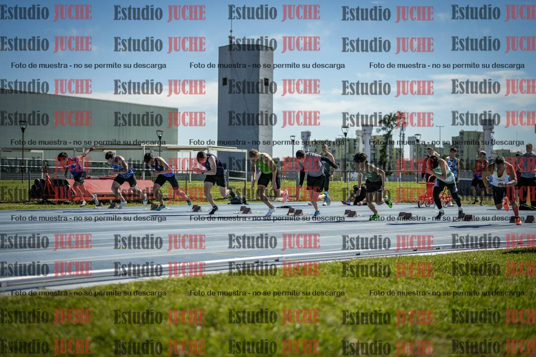 Fotos de los 100 m llanos de varones