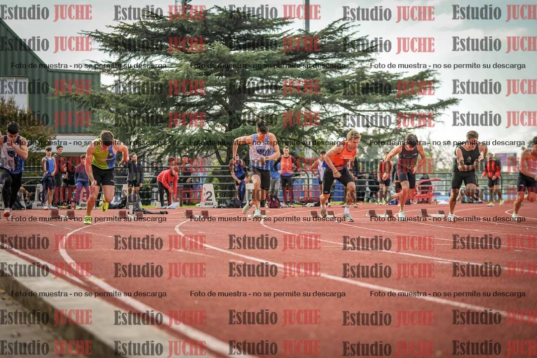 Fotos de los 100 m llanos de varones