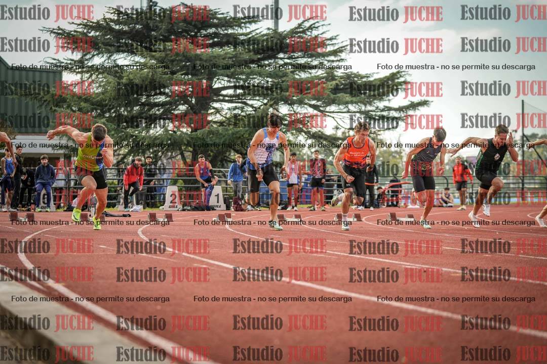 Fotos de los 100 m llanos de varones