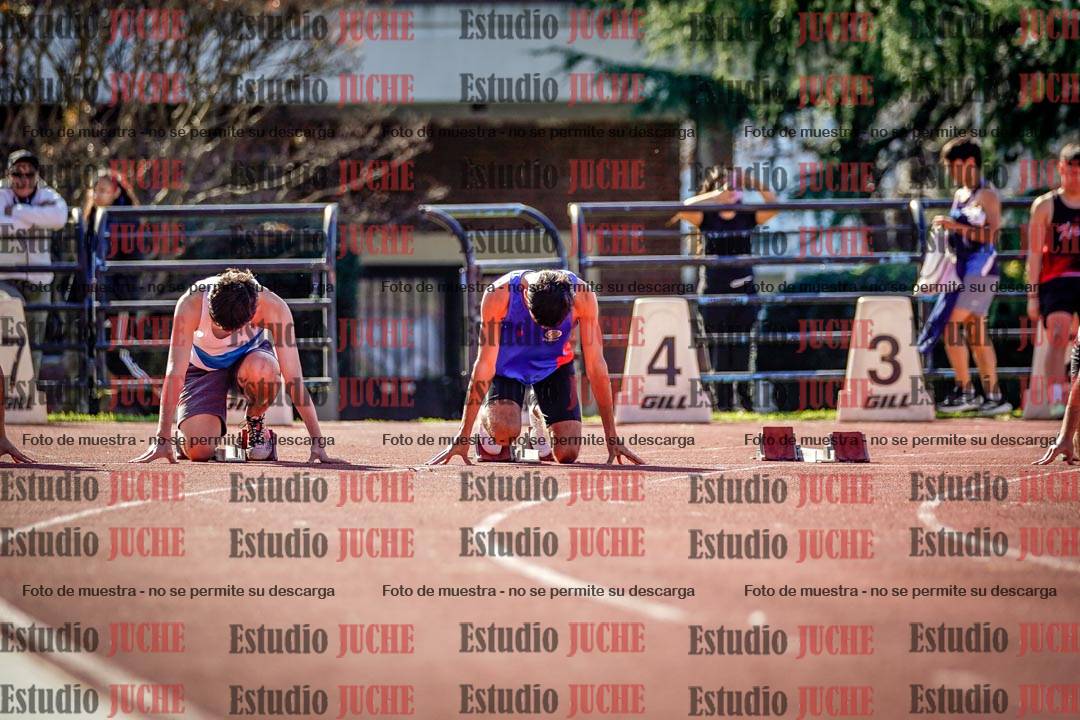 Fotos de los 100 m llanos de varones