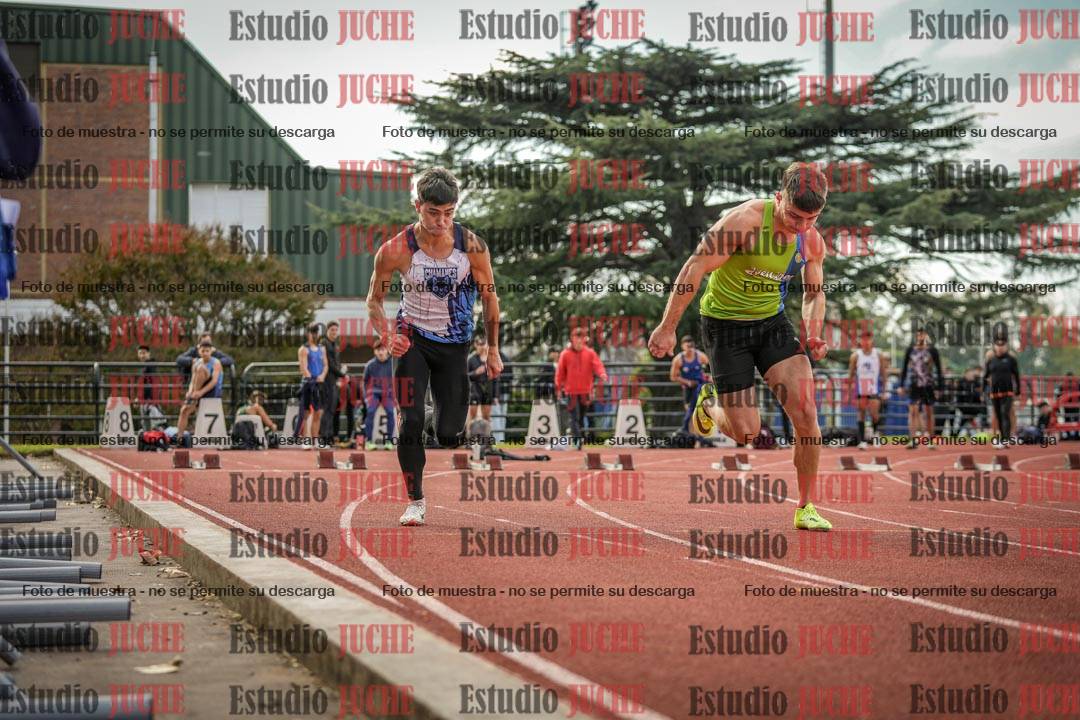 Fotos de los 100 m llanos de varones