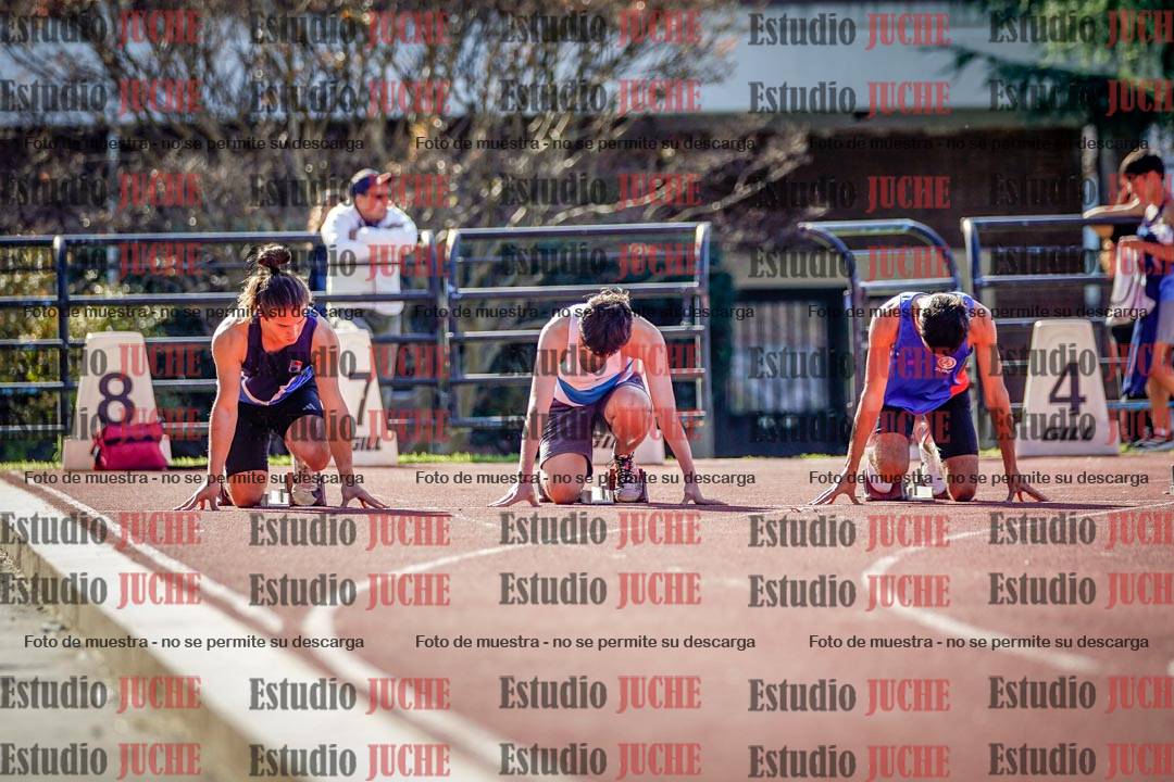 Fotos de los 100 m llanos de varones