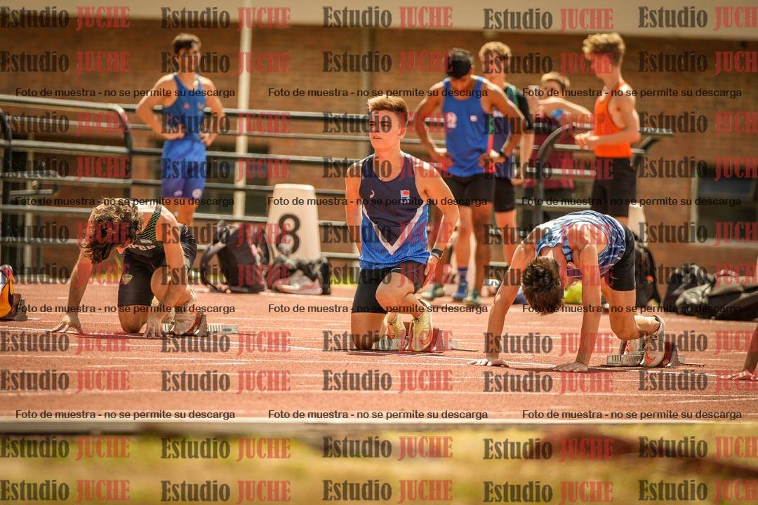 Fotos de los 100 m llanos de varones