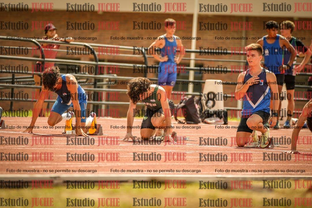 Fotos de los 100 m llanos de varones