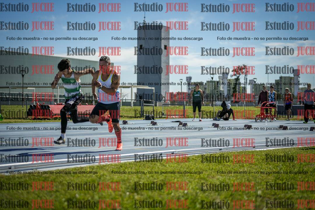 Fotos de los 100 m llanos de varones
