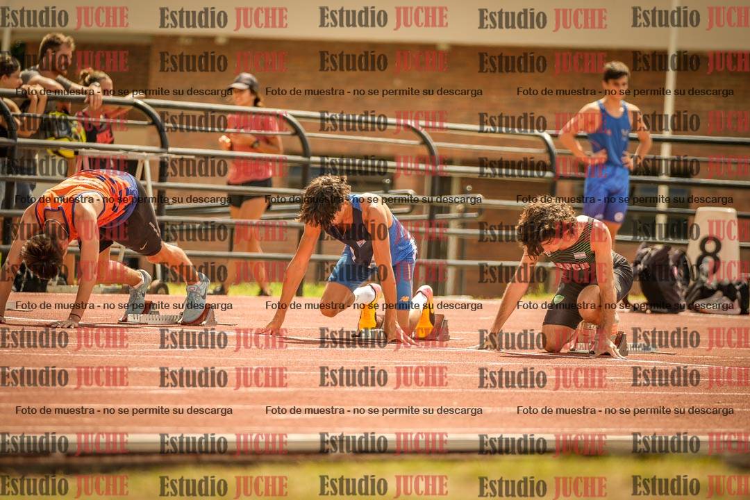 Fotos de los 100 m llanos de varones