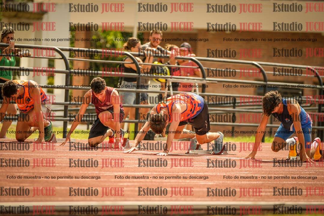 Fotos de los 100 m llanos de varones