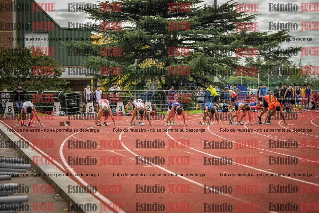 Fotos de los 100 m llanos de varones
