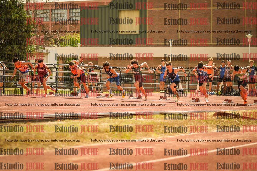 Fotos de los 100 m llanos de varones