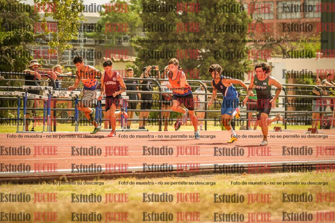 Fotos de los 100 m llanos de varones