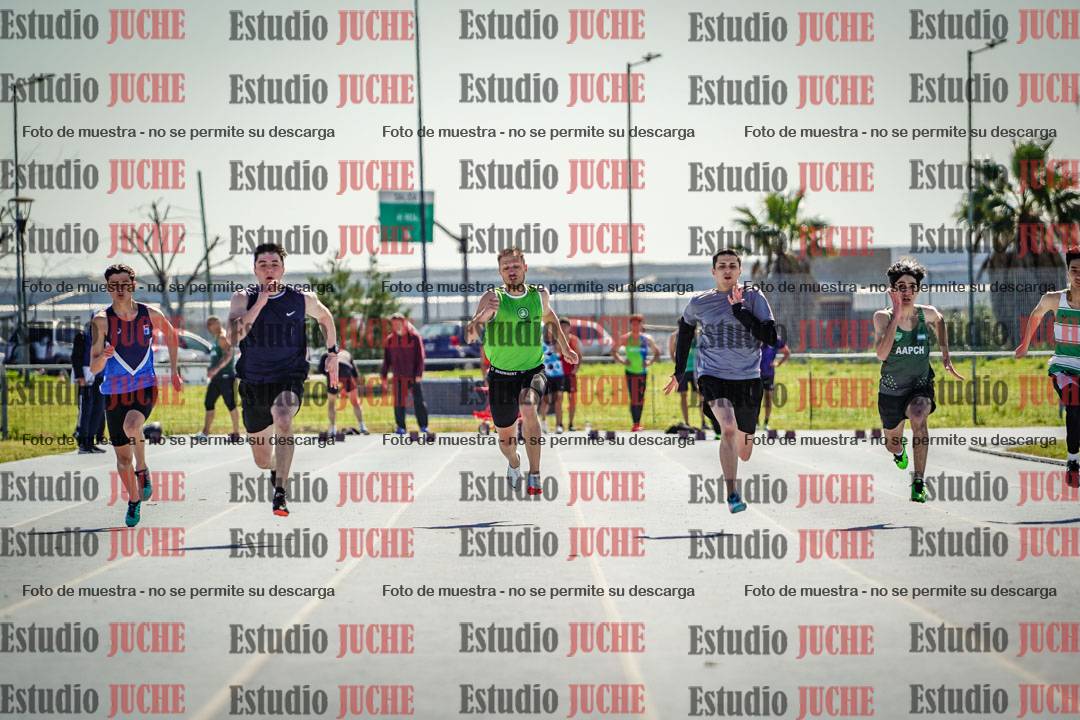 Fotos de los 100 m llanos de varones