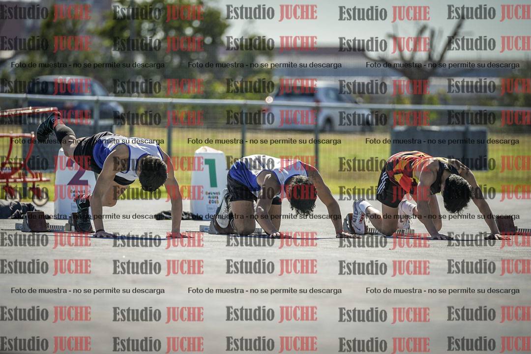 Fotos de los 100 m llanos de varones