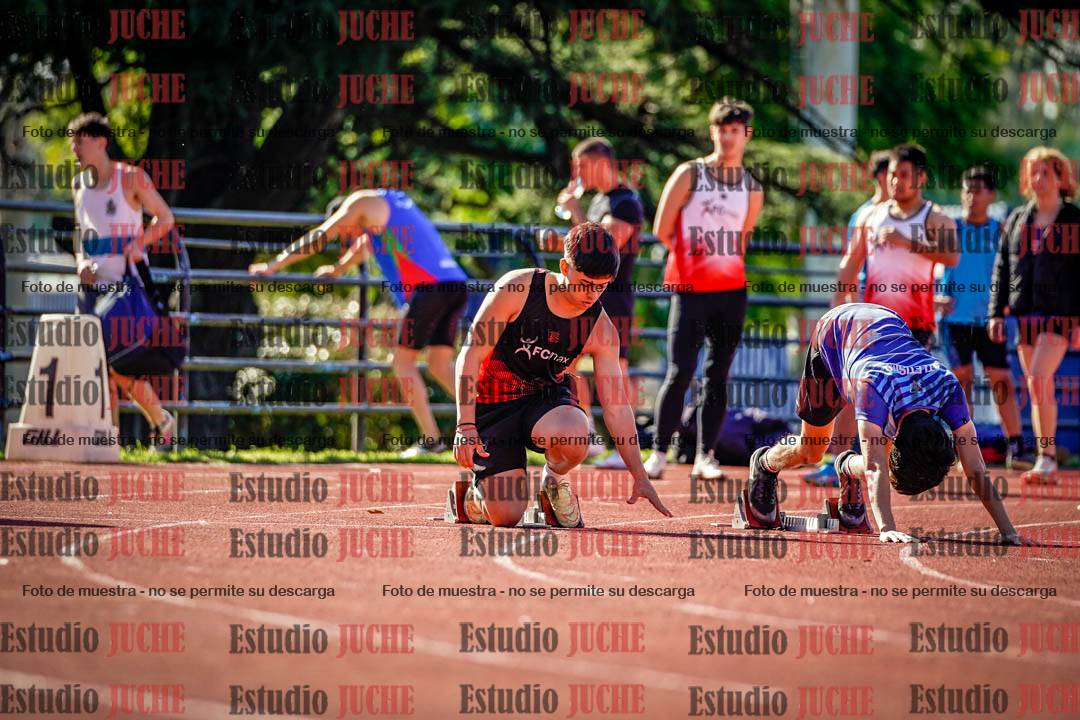 Fotos de los 100 m llanos de varones