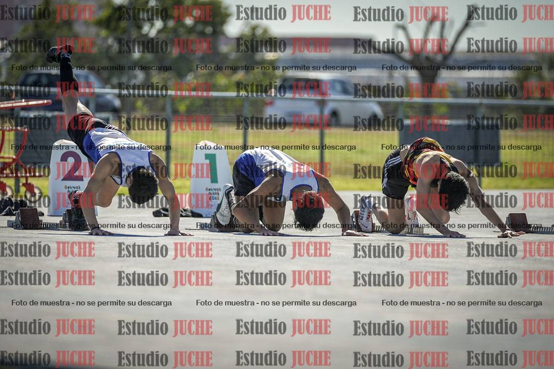 Fotos de los 100 m llanos de varones