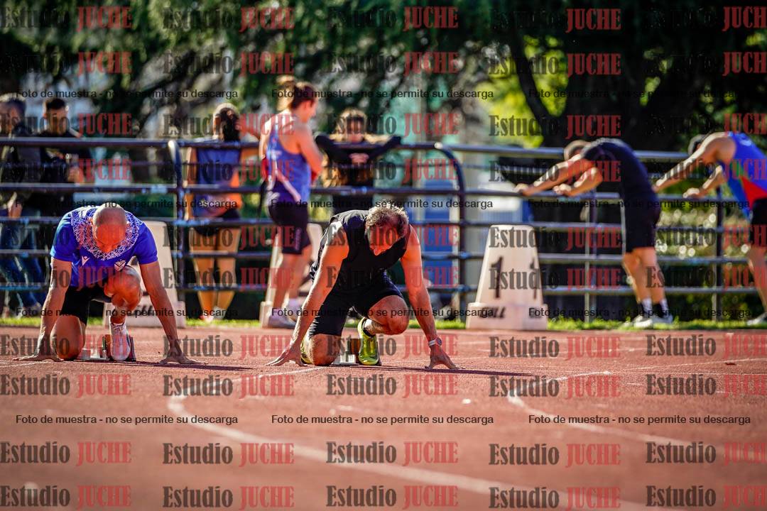 Fotos de los 100 m llanos de varones