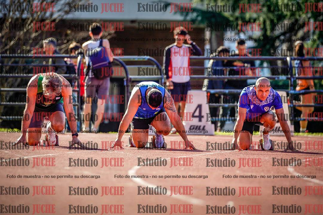 Fotos de los 100 m llanos de varones