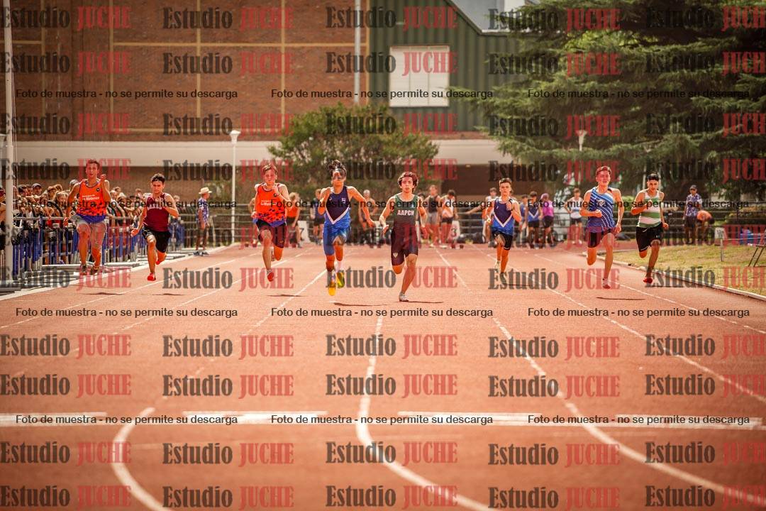 Fotos de los 100 m llanos de varones