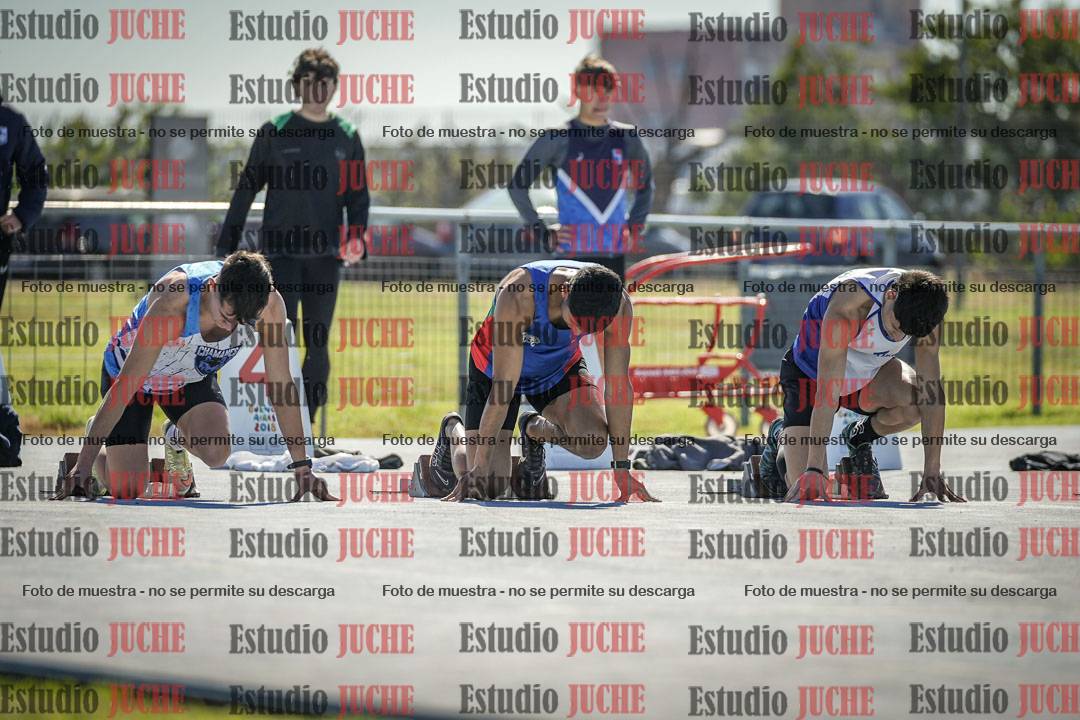 Fotos de los 100 m llanos de varones
