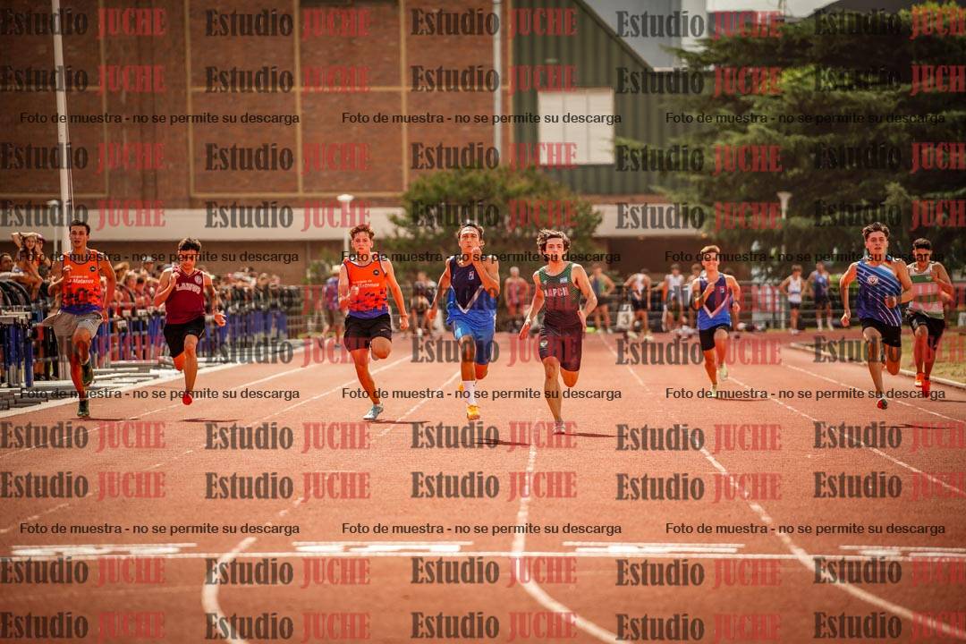 Fotos de los 100 m llanos de varones
