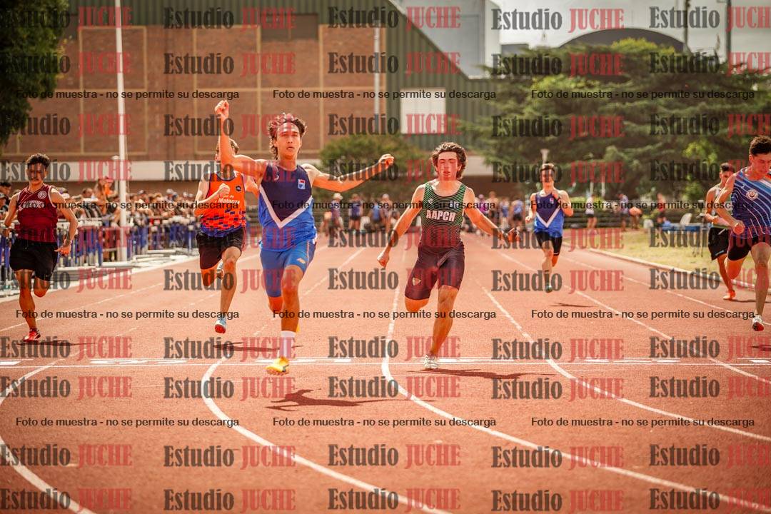 Fotos de los 100 m llanos de varones