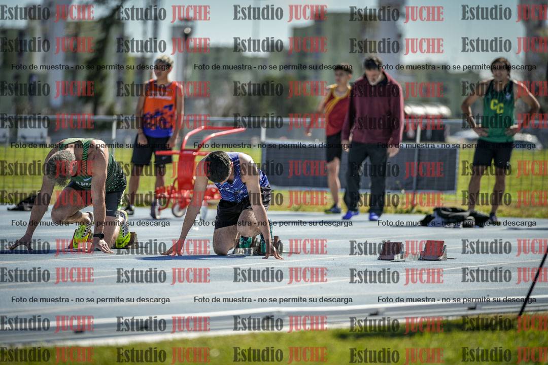 Fotos de los 100 m llanos de varones
