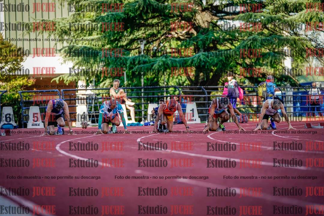 Fotos de los 100 m llanos de varones