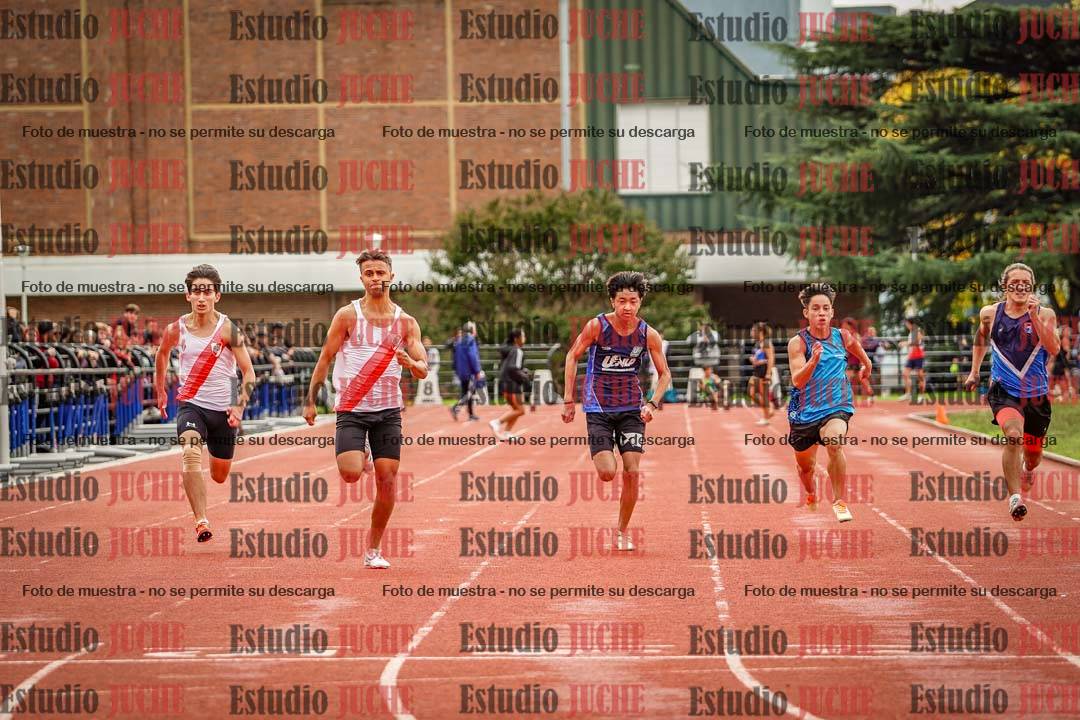 Fotos de los 100 m llanos de varones