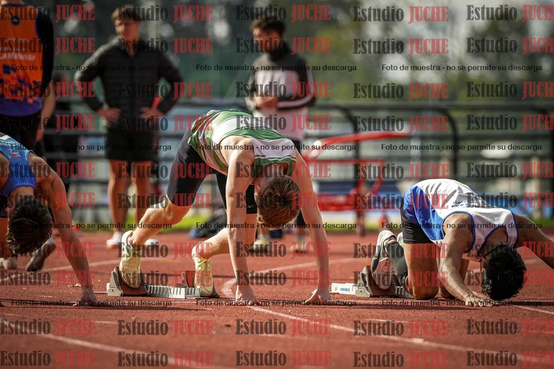 Fotos de los 100 m llanos de varones