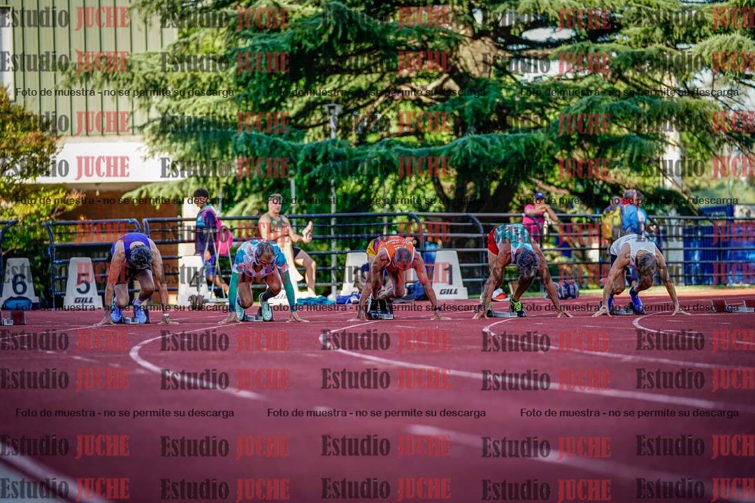 Fotos de los 100 m llanos de varones