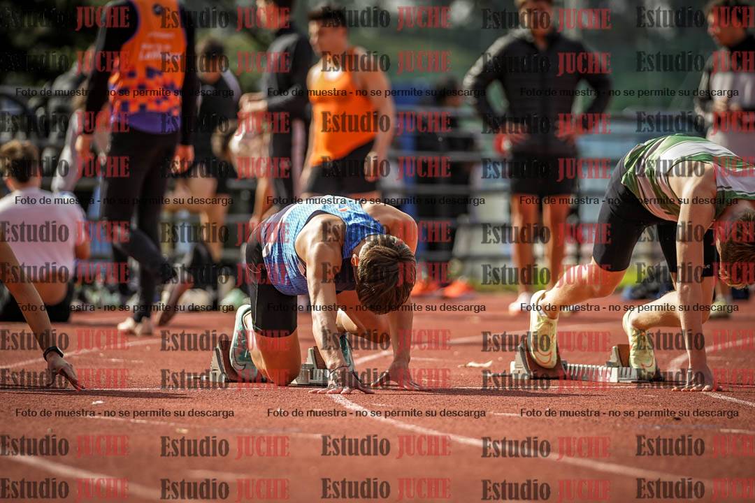 Fotos de los 100 m llanos de varones