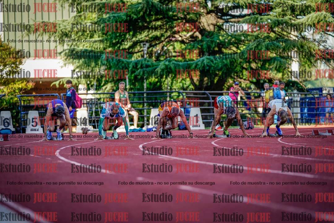 Fotos de los 100 m llanos de varones