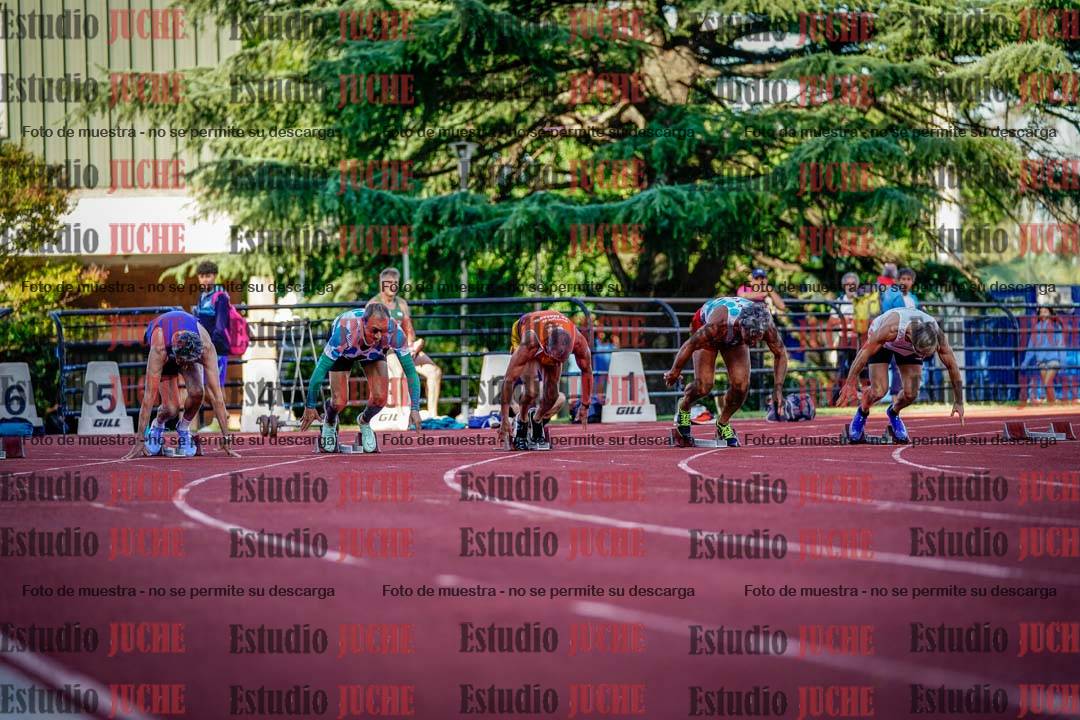 Fotos de los 100 m llanos de varones