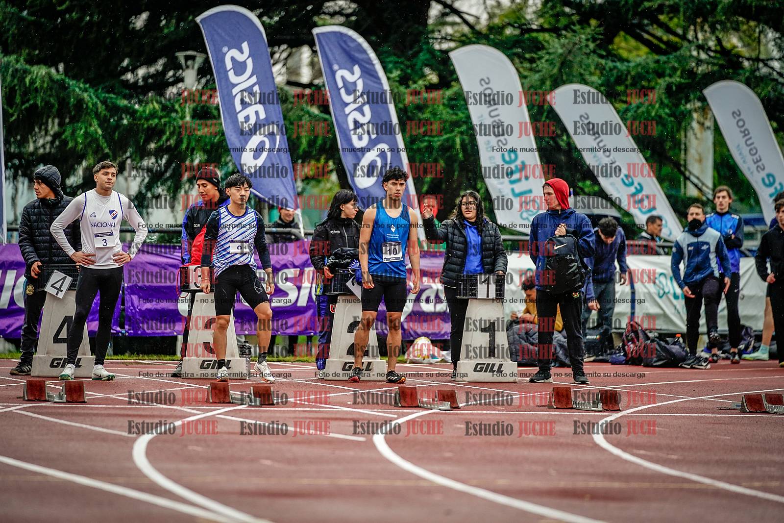 Fotos de los 100 m llanos de varones