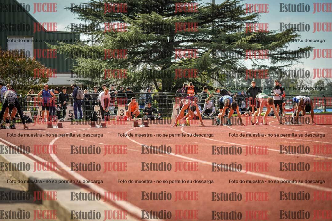 Fotos de los 100 m llanos de varones