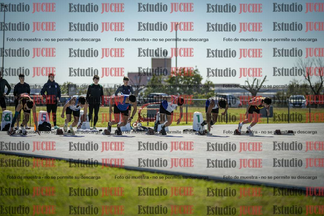 Fotos de los 100 m llanos de varones