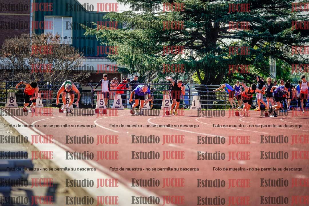 Fotos de los 100 m llanos de varones