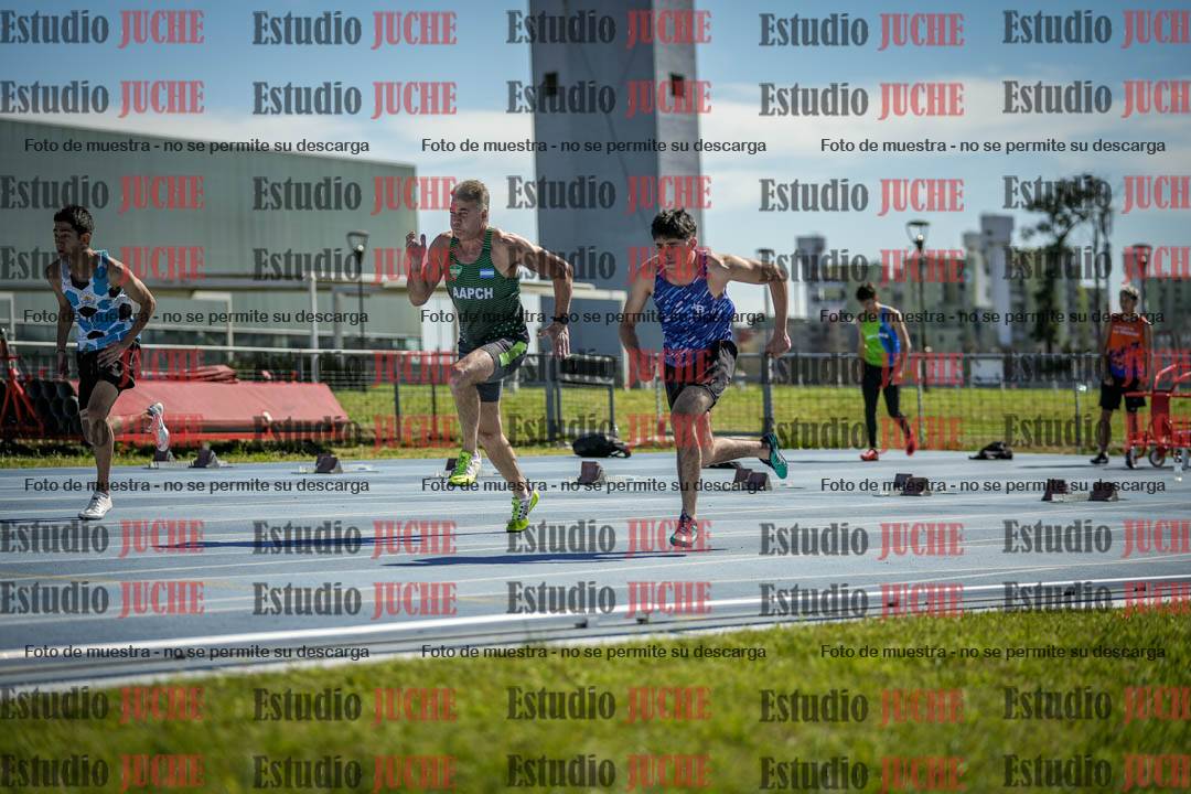Fotos de los 100 m llanos de varones