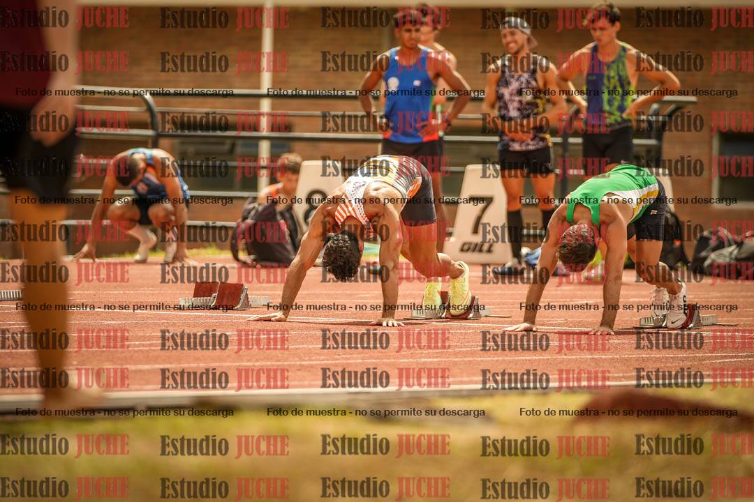 Fotos de los 100 m llanos de varones