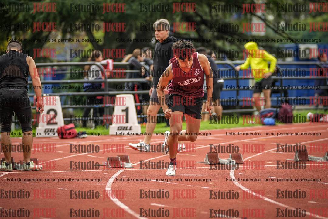 Fotos de los 100 m llanos de varones