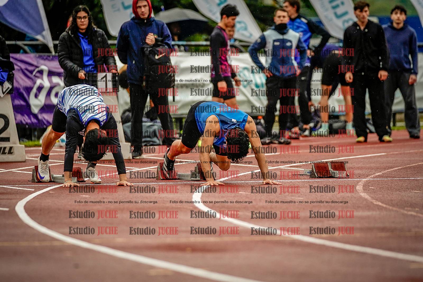 Fotos de los 100 m llanos de varones
