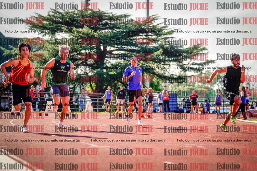 Fotos de los 100 m llanos de varones
