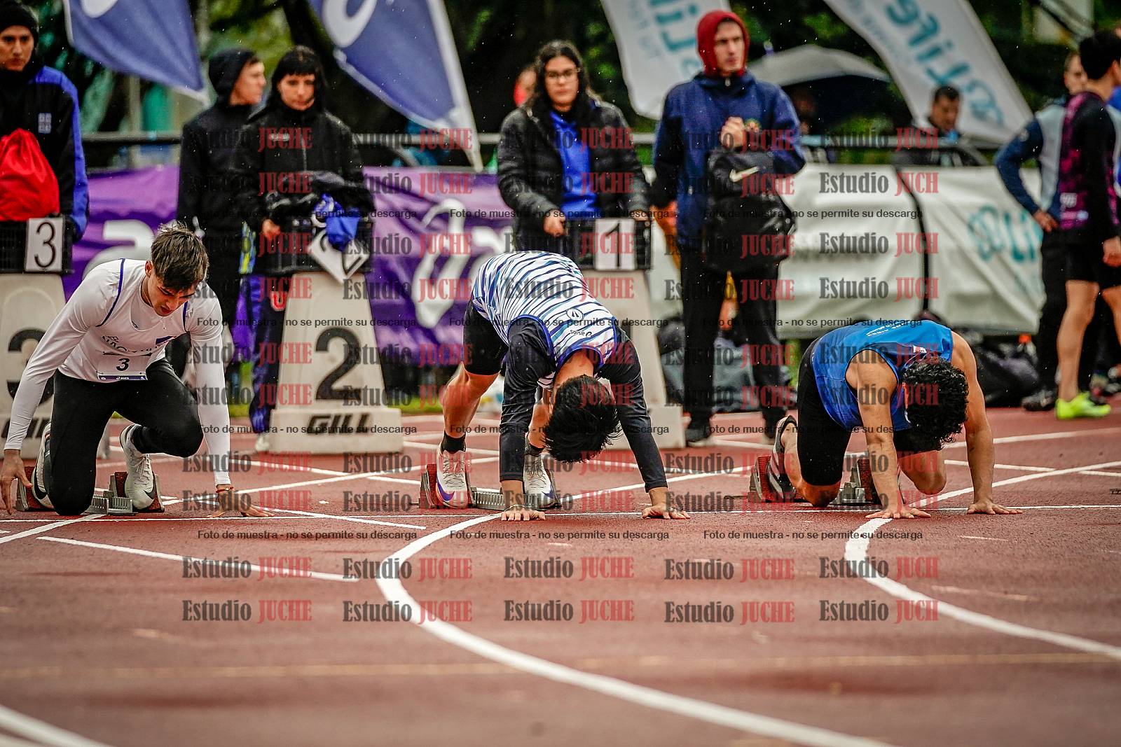 Fotos de los 100 m llanos de varones