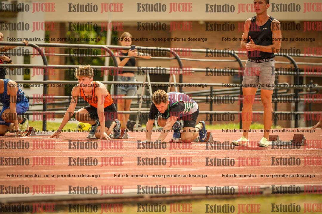 Fotos de los 100 m llanos de varones