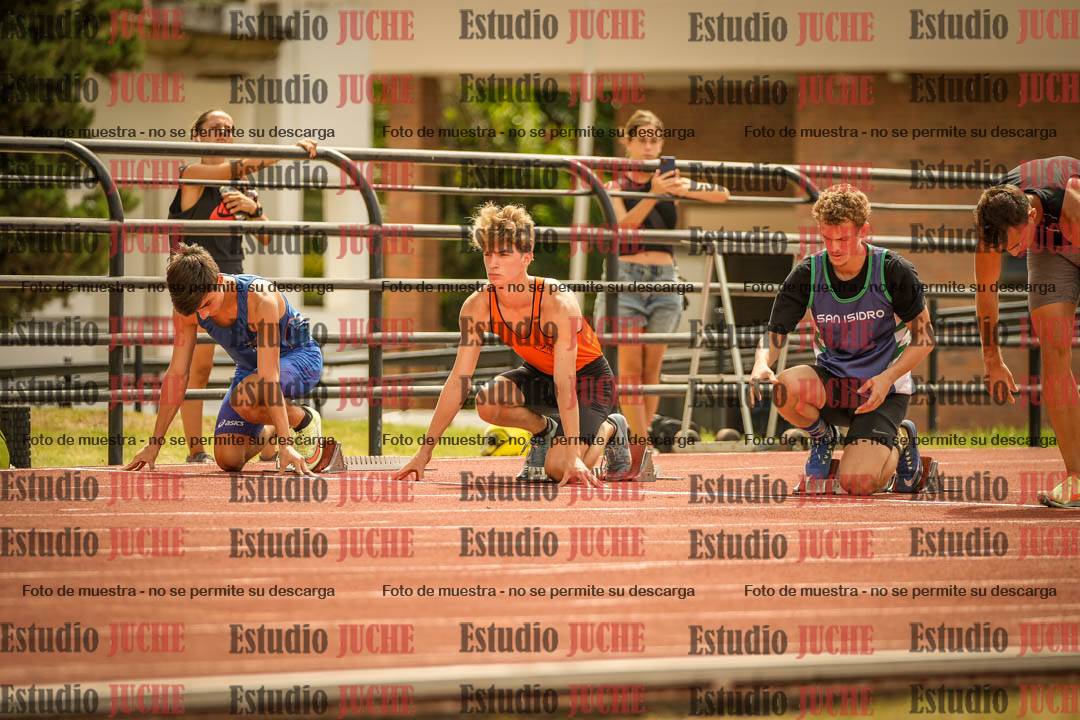 Fotos de los 100 m llanos de varones