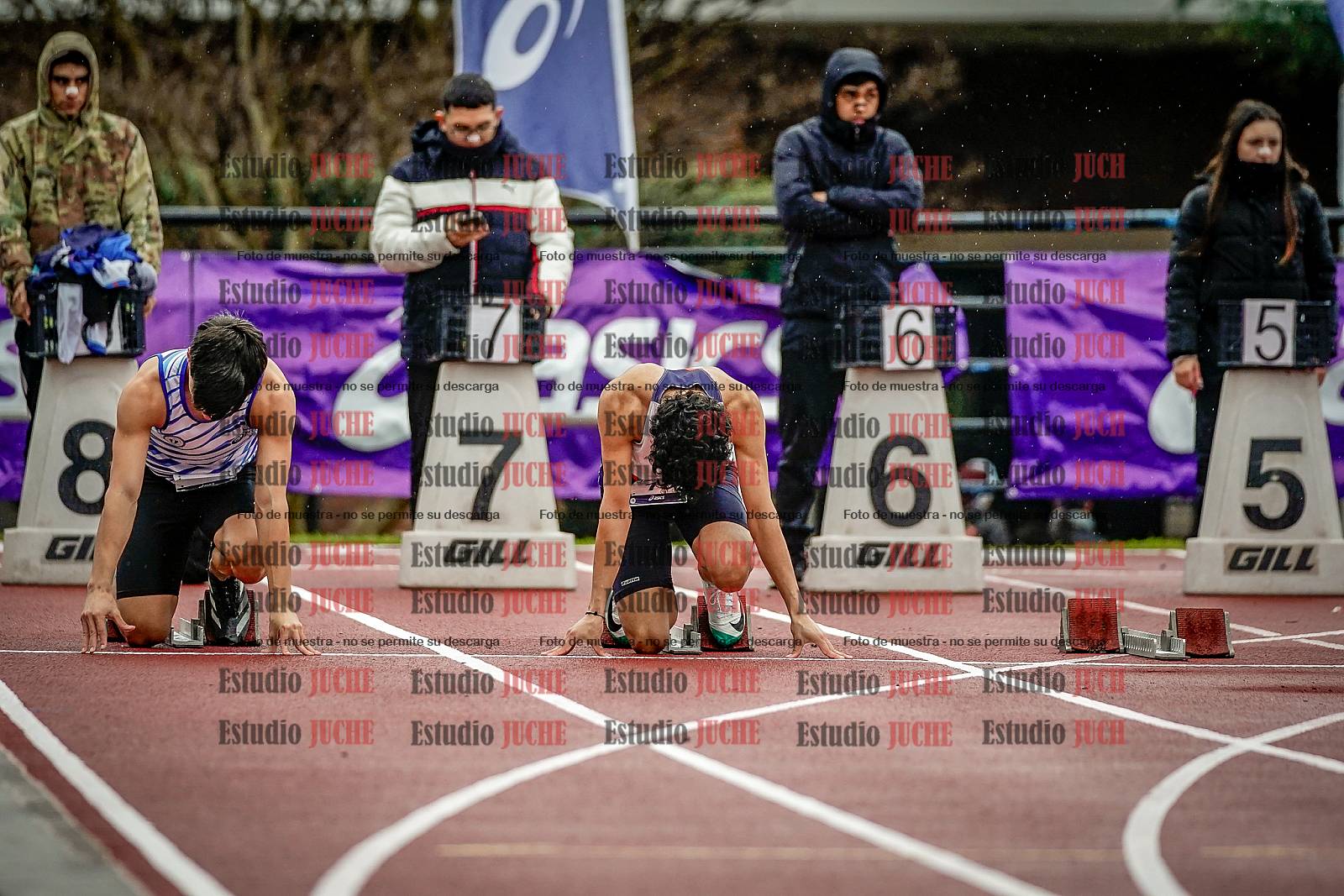 Fotos de los 100 m llanos de varones