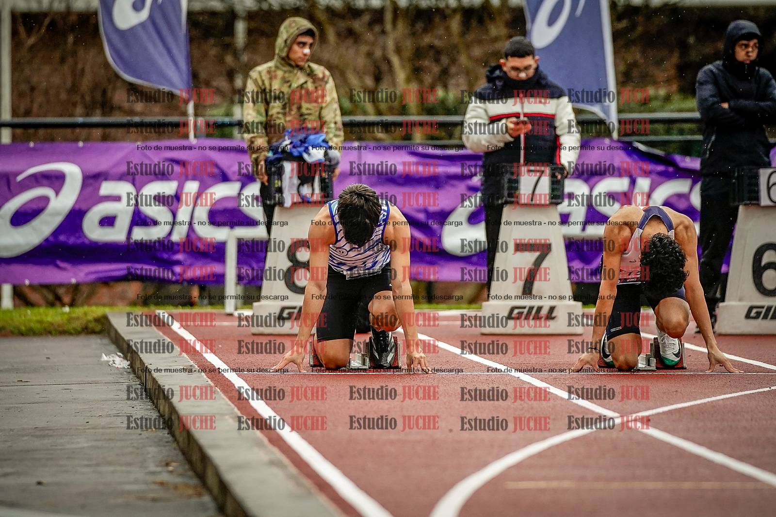 Fotos de los 100 m llanos de varones