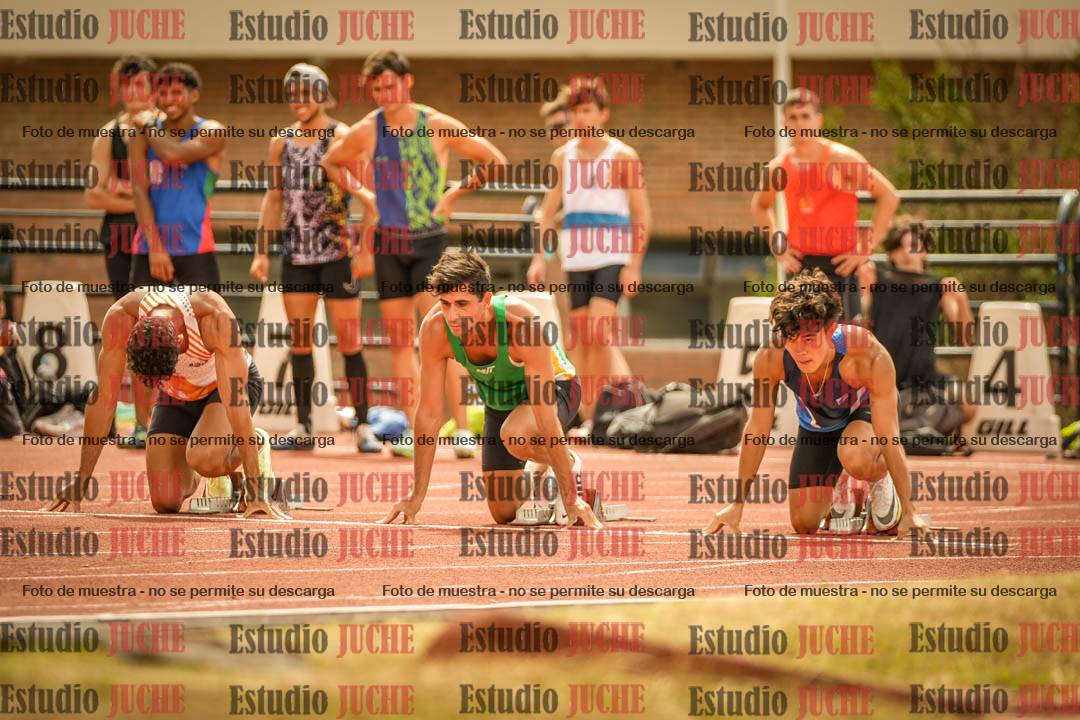 Fotos de los 100 m llanos de varones