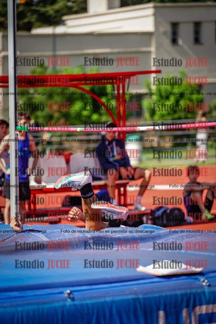 Fotos del salto en alto de mujeres y varones