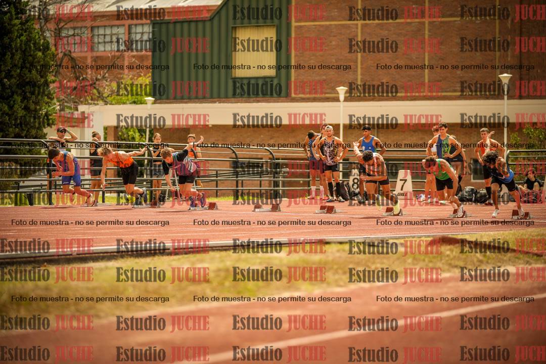Fotos de los 100 m llanos de varones